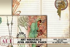 Art Nouveau-2 Junk Journal Printable Pages,picture collage Product Image 5
