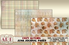 Cozy Autumn Junk Journal Collage Pages,digital kit Product Image 5