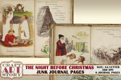 Vintage Christmas Junk Journal Kit,Printable Collage Pages Product Image 5