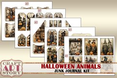 Vintage Halloween animals Junk Journal Pages,Gothic Product Image 5