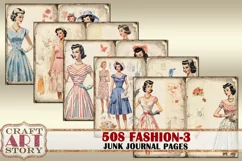 Retro 50s fashion Junk Journal Pages part 3 Product Image 5