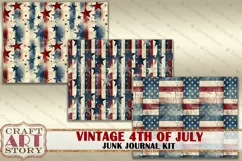 4th of July Junk Journal Pages,form Patriotic scrapbook Product Image 5