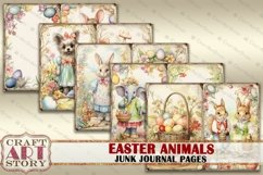 Easter animals Junk Journal Kit,Printable Collage Pages Product Image 5