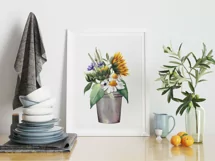 Watercolor sunflower clipart. Floral Sublimation PNG Product Image 8