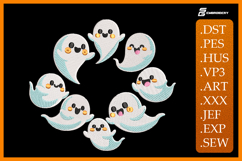 Adorable Ghost Ring Machine Embroidery Designs Product Image 1