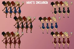 Lets Wine Part 1| Wino Girls | Girl with Wine PNG Clipart Product Image 2