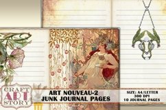 Art Nouveau-2 Junk Journal Printable Pages,picture collage Product Image 6