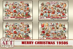 Merry Christmas Fussy-4 Cuts Collection 1950s,digital Product Image 6