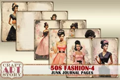 Retro 50s fashion Junk Journal Pages part 4 Product Image 6