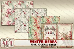 Winter Herbs fantasy Junk Journal Pages,fairies printables Product Image 6