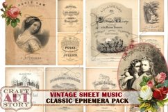 Vintage digital Sheet Music Cover art Ephemera Pack Product Image 4