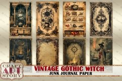 Vintage Gothic Witch Junk Journal Paper,scrapbook printables Product Image 6