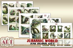 Jurassic World junk journal watercolor Kit-1,Dinosaurs Product Image 6