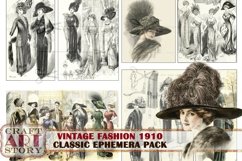 Vintage fashion 1910,Edwardian style Ephemera Pack Product Image 4