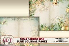 Vintage Cozy Christmas Junk Journal Kit,Xmas Collage Pages Product Image 6