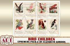 Bird Children Ephemera Pack-2,Bird girls Printable kit Product Image 6
