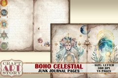 Boho Celestial Junk Journal pages,Astrology and Astronomy Product Image 6