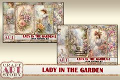 Vintage Ladies garden-2 Junk Journal Kit,victorian ephemera Product Image 6