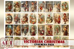 Vintage Victorian Christmas Ephemera Pack,Santa images,cards Product Image 6