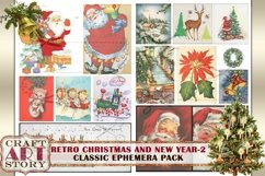 Retro Christmas Ephemera Pack-2,1950s papers,retro card Product Image 6