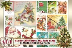 Retro Christmas Ephemera Pack,1950s papers,retro card Product Image 6