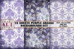 Kit Backgrounds Collage 18 Sheets PURPLE GRANGE Product Image 7