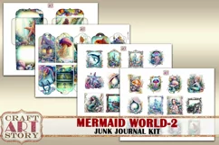 Mermaid world junk journal watercolor Kit-2,fantasy ocean Product Image 6