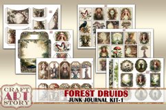 Green Witch Forest druids junk journal watercolor Kit-1 Product Image 6