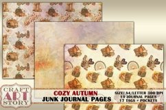 Cozy Autumn Junk Journal Collage Pages,digital kit Product Image 8