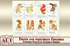 Fruits Children Ephemera Pack-2,Fruits girls Printable kit Product Image 6