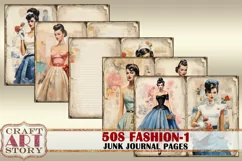Retro 50s fashion Junk Journal Pages part 1 Product Image 6