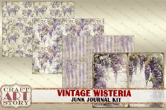Vintage Wisteria Junk Journal Kit,scrapbook printables Product Image 6