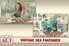 Vintage Sealife Junk Journal Kit printable,Nautical Product Image 6