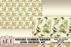 Vintage Digital Summer garden junk journal Kit Product Image 7