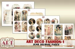 Art Deco fashion Lady Junk Journal Kit part 1 Product Image 6