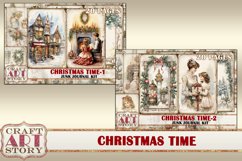 Vintage Christmas time-1 Junk Journal Kit,Printable Collage Product Image 6