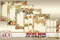 Vintage Recipe Book junk journal,Recipes Kit Papers Product Image 6