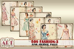 Retro 50s fashion Junk Journal Pages part 3 Product Image 6