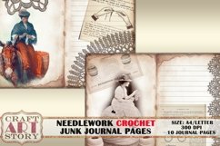 Vintage Needlework CROCHET Junk Journal Printable Pages Product Image 6