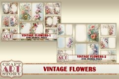 Flowers-2 Junk Journal Pages,retro Scrapbook wildflowers Product Image 6