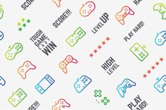 Gamepad pattern. Seamless texture with console videogame con Product Image 1