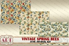 Vintage Spring bees Junk Journal Pages, digital papers Product Image 7