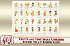 Fruits Children Ephemera Pack-2,Fruits girls Printable kit Product Image 7