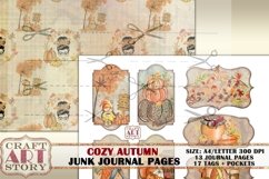 Cozy Autumn Junk Journal Collage Pages,digital kit Product Image 4
