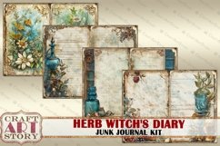 Vintage Herb Witch&#039;s Diary Junk Journal Pages-3,scrapbook Product Image 7