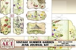 Vintage Digital Summer garden junk journal Kit Product Image 4