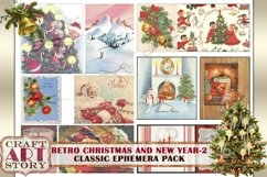 Retro Christmas Ephemera Pack-2,1950s papers,retro card Product Image 7