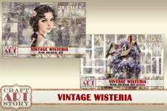 Vintage Wisteria Junk Journal Kit,scrapbook printables Product Image 7