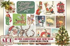 Retro Christmas Ephemera Pack,1950s papers,retro card Product Image 7