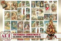 Vintage Victorian Christmas Ephemera Pack-3,Santa images Product Image 7